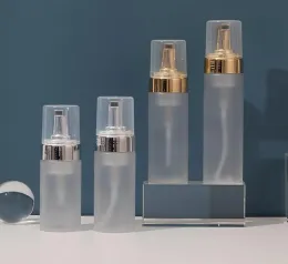 Toptan Buzlu Mus köpük şişe Sabun Dispenser Köpük Şişeleri 100ml200ml Goldensilver Kaplama Pompa Kafa Yüz Temizleyici Kozmetik Zz