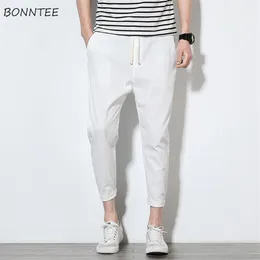 Pantalones hombres sólidos fit delgados pantalones casuales combinados para hombres simples estilo coreano ulzzang verano transpirable cómoda pantalón de gran tamaño 323c