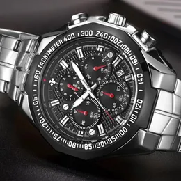 Armbanduhren WWOOR Sportuhren für Männer Top-Marke Luxus Herren Militär Quarzuhr Mann Voller Stahl Wasserdichte Chronograph Uhr Reloj Hombre 230905