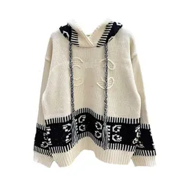 Kvinnors tröjor Designer Home Hooded Pullover Knickad tröja Löst och lat koreansk varm fashionabla Autumn Winter New Style