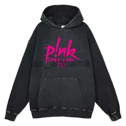 Mäns hoodies tröjor rock rosa tryck hoodie p! NK Summer Carnival 2023 Music Tour Sweatshirt Quality Cotton Winter Fashion Men Women Overdimased Tops X0905