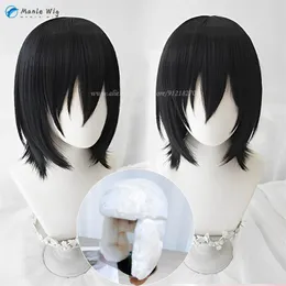 Cosplay Wigs Bungo Stray Dogs Fyodor Dostoevsky Short Black Cosplay Wig Heat Resistant Synthetic Hair Perucas Cosplay Wigs Wig Cap 230904