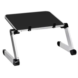 Aluminum Alloy Laptop Portable Foldable Adjustable Laptop Desk Computer Table Stand Tray Notebook Lap PC Folding Desk Table2288