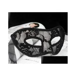 Maschere per feste Nero Rosso Bianco Donne Sexy Maschera per occhi in pizzo per travestimento Halloween Veneziano Q0806 Consegna a domicilio Giardino domestico Suppli festivi Dhtz6