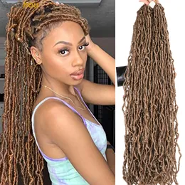 Human Hair Bulks Donghou Long Faux Locs Crochet Hair 36 Inches Faux Locks Dreadlocks Hair Extensions Synthetic Soft Locs Braiding Hair For Women 230904