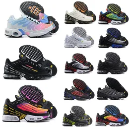 Boys Kids tn kids TN Tuned Kid Shoes PLUS TN3 III childrens trainers Pack Sunset Red Blue Triple Black White Gold Cool Grey Hyper Violet Boy Running Sneakers 28-35