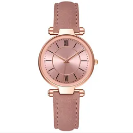 McyKcy orologio da donna stile moda per il tempo libero di marca orologio da polso da donna con batteria al quarzo con cinturino in pelle rosa di buona vendita2856