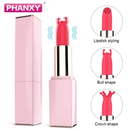 Wibratory Makeup Phanxy Lipstick Vibrator 9 Tryb Sutek łechtaczka kliracyjna dla kobiet Torys Sex Torys FMale Masturbator Mini 230904