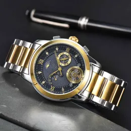 2023 남자 석영 시계 비즈니스 패션 시계 PHL42mm Sun Moon Watch 고급 디자인 모든 강철 솔리드 스트랩 Vac-2