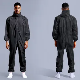 Rain Wear Conneined Raincoat Coverall Hat Arbetssäkerhetskläder Vuxen Biker Men Raincoat Rain Cover Chubasquero Hombre Coat Jacket 230904