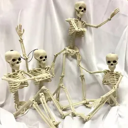 Brinquedos de dedo 40cm novidade figura de ação crânios crianças adultos brincadeira brinquedos horror móvel articulação esqueleto festa de halloween assustador pendurado decoração