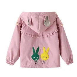 Jackor Jaket Kasual Wanita Musim semi Gugur Hoodie Pakaian Luar Mode Cetak Anak Anak Penahan Angin Bunga Baru 1 5 Tahun 230905