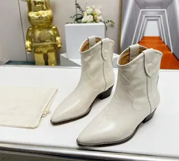 5A stövlar IM8156390 Isabelmarant Dewina broderad läder Ankel Boot Discount Desinger Skor för kvinnor Storlek 35-41 Fendave