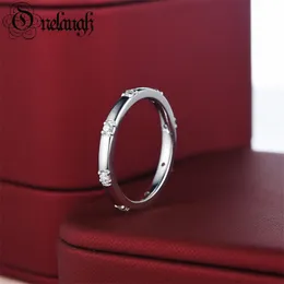 Bröllopsringar Onelaugh Bulat 1,8 mm Cincin Pertunangan Untuk Wanita 925 Sterling Silver D Warna vs1 Cincin Pernikahan Keabadian 230904