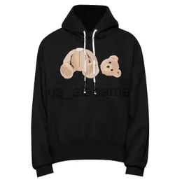 Mäns hoodies tröjor Spring och Autumn Wreaked Head Teddy Bear Långärmad herr- och kvinnors tidvattenmärke Fashion Angel Bet Print Hoodie X0905