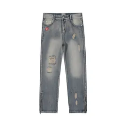 Herrenjeans Herren Damen 1 1 Hochwertiger Reißverschluss Cav Empt Hole Jeans Hose gewaschen CAVEMPT C.E Jeans 230905