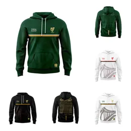 New 1916 Commemoration Rugby Jersey Green Kerry Hoodie Curry Loose Design Printed Hooded Long Sleeve Sweater