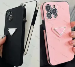 مصممي الحالات الهاتفية لجهاز iPhone 15 Pro Max 14 13 12 11 Fashion Coverage Cover Cover Case iPhone15 15Promax 14Promax Triangle Prestroce Protector Protector