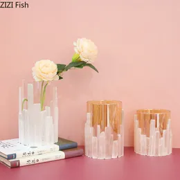 Vasen Vas Kaca Hidroponik Spar Alami Pot Bunga Transparan Dekorasi Meja Buatan Rangkaian 230905