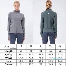 2023-LL Womens Activewear Yoga Outfit Fitness Wear Sportswear Outer Jackets Outdoor Apparel Casual Adult Running Exercise Long Sleeve Tops Breathable
