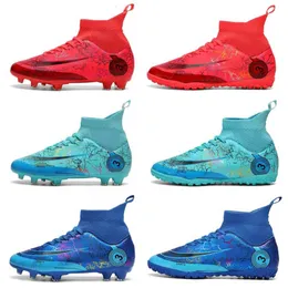 New Children's Football Boots Kids Professional AG TF Soccer Shoes Youth Boys Girls Anti Slip Training Shoes Long Nail For Women Men Big Size 31-48