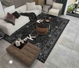 Large keep off carpet living room designer rug soft thick bedroom anti-slip washable floor mats square fashion area rug cashew flowers solid color S01