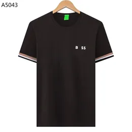 T-shirts pour hommes Boss Haute Qualité Mode T-shirt pour hommes Polo de luxe Col rond Respirant Top Boss Business Shirt Casual Tee Homme Tops Chemises de créateurs M-XXXL d8