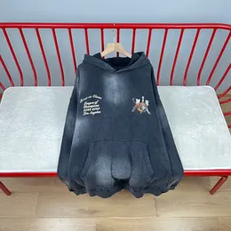 Coola mäns överdimensionerade hoodie tiger knäckt tryck höst vinter tvättade huva tröjor vintage casual hoppare för kvinnor 23fw 5 september