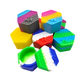 Silicone Container Big Hexagon Bee Style 26ml Silicone Jar for Oil Wax Box Cream Easy To Hold and Carry