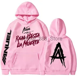 NOWOŚĆ ANUEL AA DREDNE BADIES PLAT PRAWDZIWA HANA LA MUERTE Casual Tracksuit Costume Men Men Clothing Anime Houllover Hoodie x0831