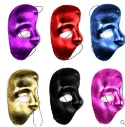 Mask lewy połowa twarzy Phantom Nocnego Opera Mężczyźni Maski Maski maskarady maskowane balowe maski na Halloween świąteczne zapasy 095