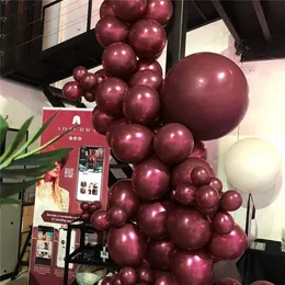 Outros suprimentos de festa de evento 20 pcs 51012inch Borgonha Pérola Balões de látex Hélio vinho vermelho bebê chá de panela decorações de aniversário de casamento 230905