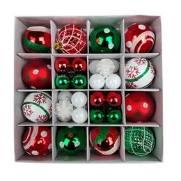 Christmas Decorations 42pcs Ball Ornaments Shatterproof Clear Plastic Decorative Balls Set for Xmas Tree Holiday Decor Hooks Included 230905