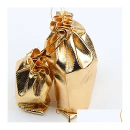 Schmuckbeutel Taschen vergoldet Gaze Satin Weihnachtsgeschenkbeutel 6 x 9 cm 7 x 9 cm 9 x 12 cm 13 x 18 cm Neu 4 Größen Mode Drop Lieferung Verpackung Di Otsvh
