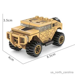 Blocchi di camion fuoristrada camion war città militare auto costruzioni di kit modello classici set idee R230905