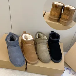 Botas de moda feminina inverno macio e confortável mini botas de neve manter quente sola grossa sapatos de grife fofos alta qualidade com caixa