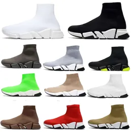 2023 Speeds 2.0 1.0 V2 Shoes Platform Sneaker Men Women Designer Tripler Paris Socks Boots Black White Blue Light Sliver Ruby Graffiti Vintage Beige Trainers Sneakers