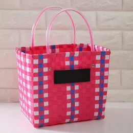 dapu TOTE BAG Handbag coloured Woven Bag Straw Shopping Bag Hemp Tote Bucket Bag Field Style Ladies Fashion Bag