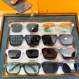 디자이너 패션 대형 직사각형 선글라스 고품질 UV400 보호 실외 미러 남성 및 여성 레저 휴가 안경