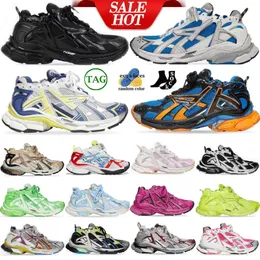 X Paris Runner 7.0 İletim Sense Sıradan Ayakkabı Tasarımcıları Kadın Erkekler Vintage Trainers Mesh Naylon Siyah Beyaz Pembe Mavi Yapısal Yapısal Yürüyüş Eğitmenleri Spor Ayakkabıları