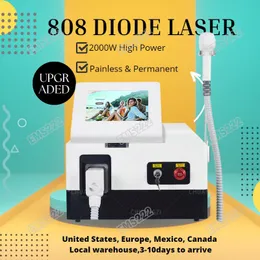 2023HOT Indolore 808 Depilazione Schiarisce il tono della pelle della macchina per la depilazione Laser a diodi 755 808 1064nm 3 Lunghezza d'onda Rimozione sicura Bella sana Spedizione gratuita