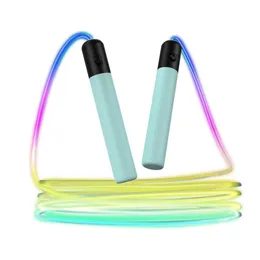 Jump Ropes Jumping Fitness Exercise Glowing Skipping Rope Shinning Fiber Optics LED Optical Light Glow Skip 230904