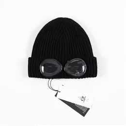 Höst- och vinterull stickad mössa Pullover Glasses Cold Hat Warm Fashion Street Accessories