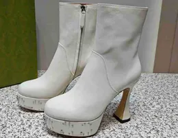 Buty 5A G8126450 stadniny platforma Calfskin Kidhle Bot z rabatem desinger buty dla kobiet rozmiar 35-40 fendave