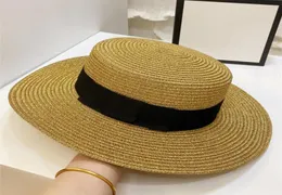Chapeau de paille de luxe de styliste, casquette plate, mode Gentleman, haute qualité, pour hommes et femmes, chapeau de soleil 8024647