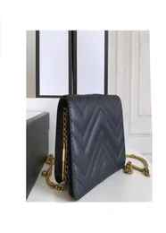 Hihg Luxurys 디자이너 지갑 가방 여성 패션 클래식 웨이브 지갑 체인 어깨 가방 고전 진정한 가죽 핸드백 지갑 luxu9053671