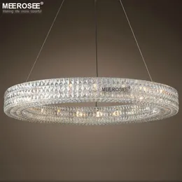 Luxury Round Crystal Chandelier Light Modern stora armaturer som hänger inomhusbelysning för restaurang Hotel Project Crystal Lamp Lamparas