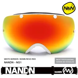 Ski Goggles Nandn Salju Kacamata Double Lensa Anty Kabut Uv400 Protection Pria Wanita 230905