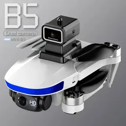 B5 Brushless White/Orange Remote Control Toy Drone With HD Dual Camera 1 Battery Optical Flow Positioning 360° Intelligent Obstacle Avoidance One Key Take Off