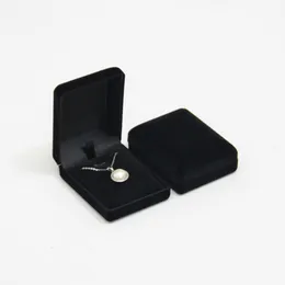 Smycken lådor grossisthänge halsband kedja lagringspaket presentlåda mjuk svart blueredvet kista långa örhängen smycken arrangör låda 230904